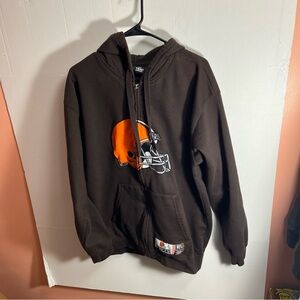 Cleveland Browns Zip Up Jacket Men’s Large Brown